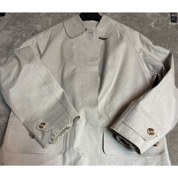 Algo Commuter Jacket Tan Long Sleeve Button Up W/Pockets Womens 34/US 2 - Picture 4 of 9